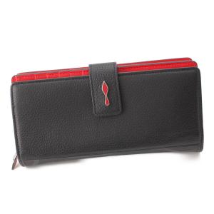 【クリスチャンルブタン】Christian Louboutin Paroma Wallet パロマ レザー 二つ折り長財布 ブラック 【中古】203733