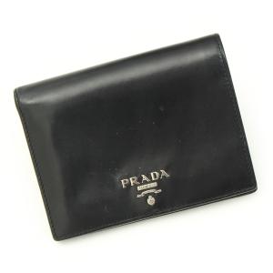 【プラダ】Prada　 2つ折り 財布 1M0668 ブラック  【中古】【正規品保証】22763｜retrojp