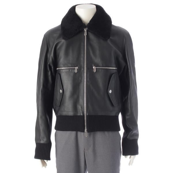 エルメス 24-25AW カーフスキン セリエボタン ブルゾン ブラック 50【中古】
