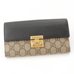 【グッチ】Gucci　GGスプリーム パドロック ウォレット 長財布 453506 チェーン無し 【中古】【正規品保証】61904｜retrojp