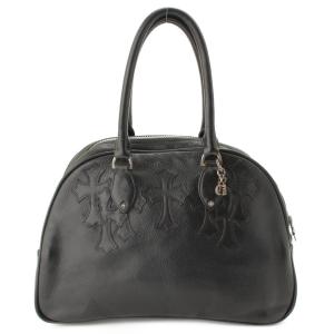 【クロムハーツ】Chrome Hearts　ジムバッグ セメタリークロスパッチ ミディアム ハンドバッグ ブラック 【中古】【正規品保証】68783｜retrojp