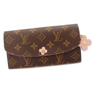 【ルイヴィトン】Louis Vuitton　モノグラム ポルトフォイユ エミリー 二つ折り 長財布  M64202 ピンク×ブラウン 未使用【中古】【正規品保証】88605｜retrojp