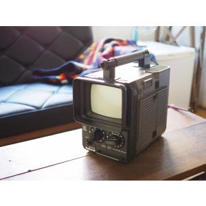 National TR-509E ナショナル 白黒ポータブルブラウン管テレビ 電池駆動 サンシェード...