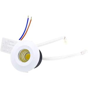 LEDキャビネットライト 超小型ダウンライト 棚下埋込照明 穴径φ40mm 5W 昼光色 430lm Ra85 外径45mmマットホワイトテーパードベゼル 1個
