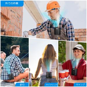 ミスト機能付 ポータブルファン 充電式 首下げ...の詳細画像5