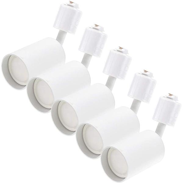 ダクトレール用 スポットライト シリンダータイプ GU10口金 LED電球付き 6W 電球色 5個セ...