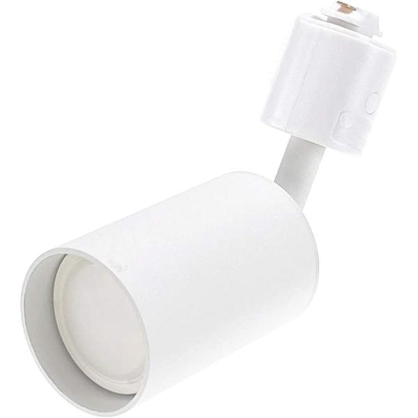 ダクトレール用 スポットライト シリンダータイプ GU10口金 LED電球付き 6W 昼白色 1個