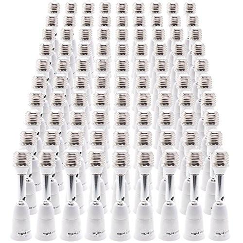 E26 延長アダプター Lサイズ 110mm延長 角度調整可 100個セット