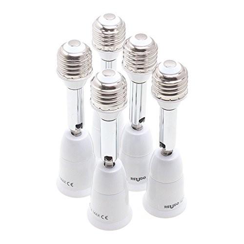 E26 延長アダプター Lサイズ 11cm延長 角度調整可 5個セット