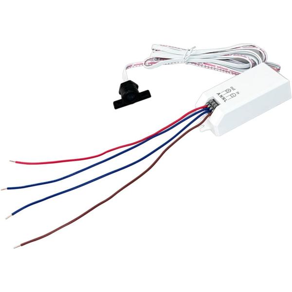 非接触・近接ハンドムーブセンサー 後付ユニット 85-265V ケーブル直出し 白 センサー部から5...