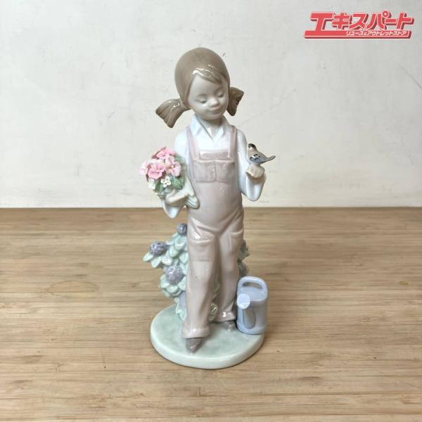 LLADRO リヤドロ フィギュリン 小鳥と話す少女(1) ラグジュアリーポーセリン 付属品なし ミ...