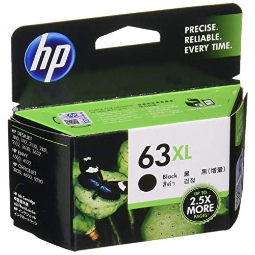 HP 63XL 純正インクカートリッジ 黒 ブラック増量 F6U64AA国内品