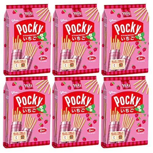 江崎グリコ いちごポッキー 8袋×6個 大容量 個包装 いちご カカオ お菓子 おかし チョコ チョ...