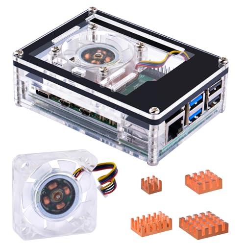 GeeekPi アクリルケース Raspberry Pi 5 用 Pi 5 ケース 4010 PWM...