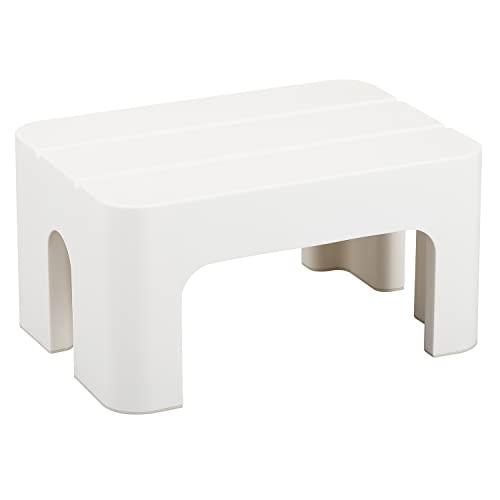 サンカ 踏み台 昇降ステップ台 ホワイト S 高さ20cm 広い足のせ部分と滑り止め加工 インテリア...