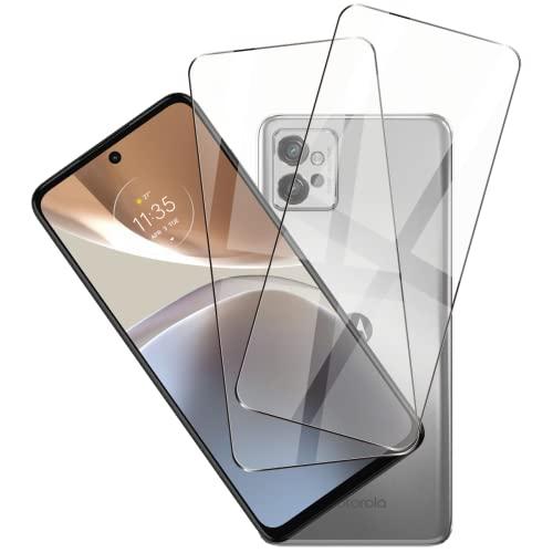 Qrivp ガラスフィルム Moto G32 ガラスフィルム 指紋認証対応 2枚セット日本旭硝子素材...
