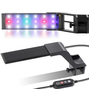 DEWEL 水槽用ライト 水槽 照明 led ライト アクアリウムライト usb 4色 タイマー付き 10段階調光 水草育成 熱帯魚 海水魚 観賞魚飼育 光合成 小型 軽｜reuse-twostreams