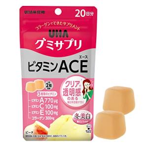UHA グミサプリ ビタミンACE 20日分 40粒 1日2粒 ピーチ味｜reuse-twostreams