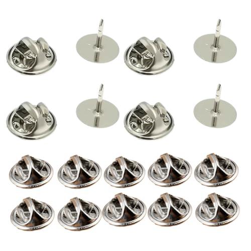 WellVivo ピンバッジ 留め具 蝶 金具 蝶タック タックピン キャッチ付き 10mm 50個...