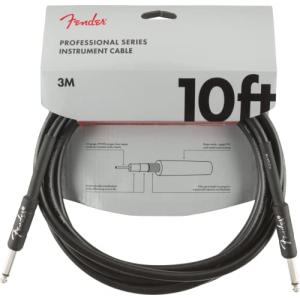 Fender シールドケーブル Professional Series Instrument Cable, Straight-Angle, 10', Black