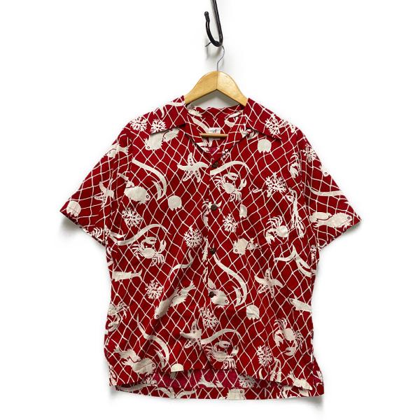 ANETOMIKA アナトミカ 総柄コットンオープン カラーシャツ 赤×白 サイズS 正規品 / 3...
