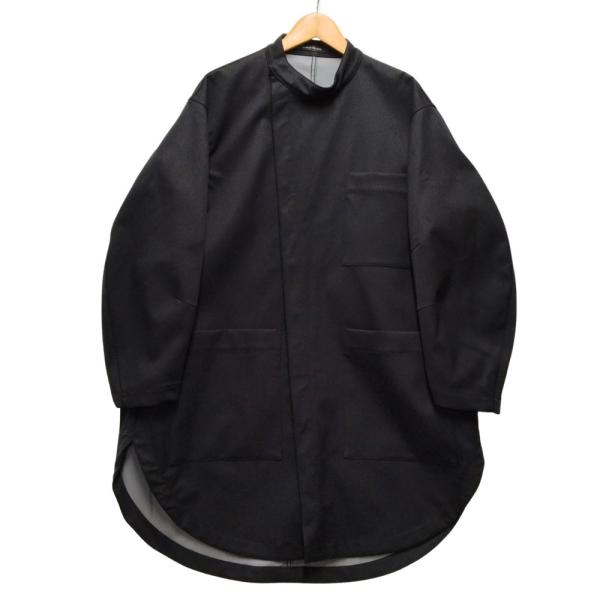 ALMOSTBLACK オールモストブラック 品番 19AW-C003 ノーカラー シェル コート ...