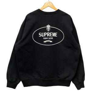 SUPREME シュプリーム 24AW Crest Crewneck クレスト クルーネック ロゴ スウェット ブラック 正規品 / 40806