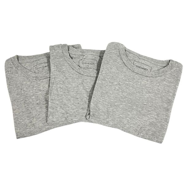 SOPHNET. ソフネット 3-PACK  CREW NECK 半袖Ｔシャツ グレー サイズM 正...