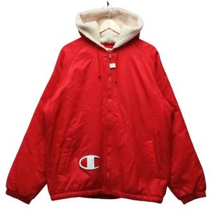 SUPREME シュプリーム ×Champion Sherpa Lined Hooded Jacket ナイロンジャケット レッド サイズL 正規品 / 54286