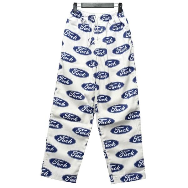 US アス 三軒茶屋 Fuck Logo Easy Pants ファックロゴ イージー パンツ ホワ...