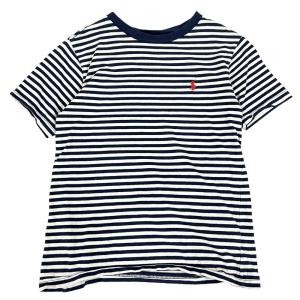 POLO RALPH LAUREN ポロ・ラルフローレン ボーダー キッズ 半袖Ｔシャツ ホワイト/ネイビー サイズ 140 正規品 / 55627