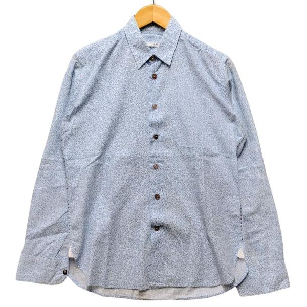U-NI-TY ユニティー 花柄 シャツ 長袖 ブルー系 サイズS 正規品 / B5535