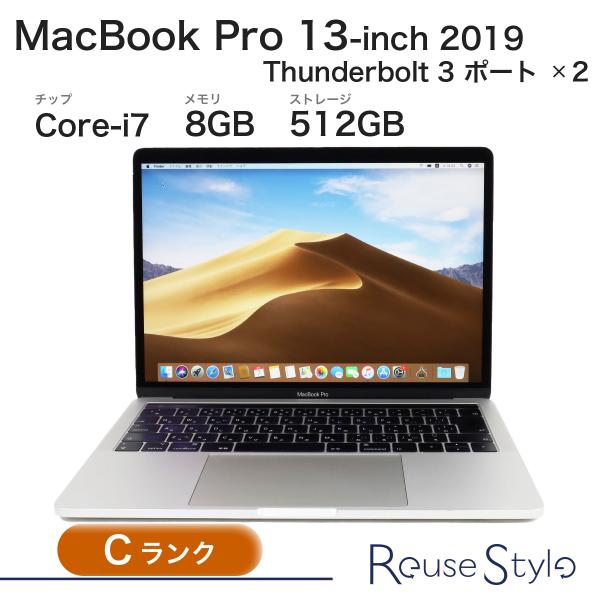 MacBook Pro 13-inch Thunderbolt 3ポート x 2 2019 ランク：...