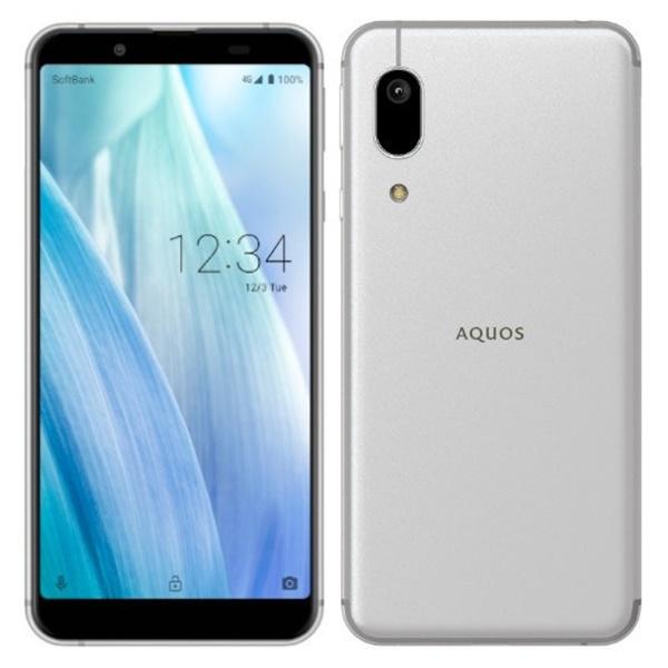 (中古並品) SoftBank SHARP AQUOS sense3 basic 32GB シルバー...