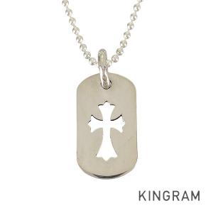 美品▽CHROME HEARTS クロムハーツ カットアウト ラージドッグタグ
