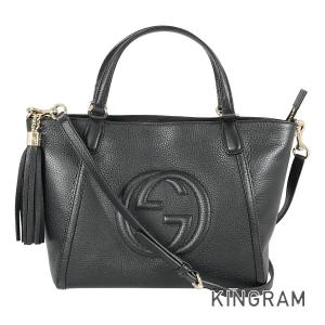 GUCCIグッチショルダーバッグ　ソーホー　ブラック　革製　ストラップ付き GUCCI（グッチ） ソーホー チェーンショルダーバッグ 536196 レザー