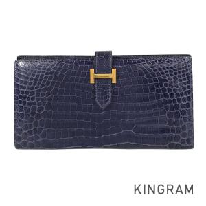 HERMES（エルメス） ベアンスフレ ブラック ボックスカーフ ゴールド