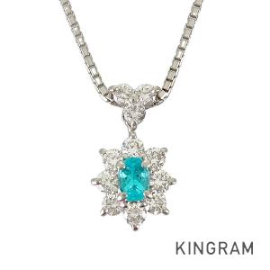 パライバトルマリン ダイヤモンド ネックレス D0.23ct TL0.07 0.04ct