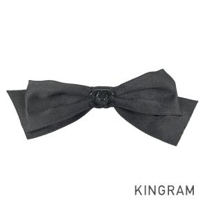 CHANEL（シャネル） ココマーク リボン バレッタ ホワイト ブラック