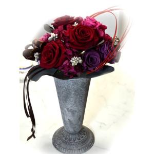 プリザーブドフラワー レインボー ガラスドーム 母の日 花 ギフト