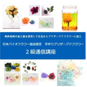 日本バイオフラワー協会認定　手作りプリザーブドフラワー　２級通信講座