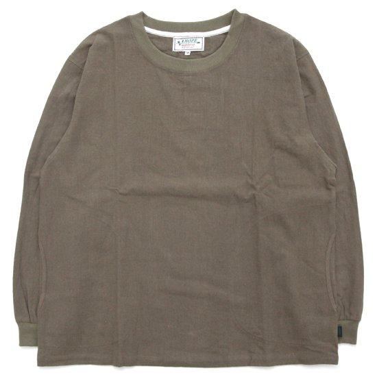 A HOPE HEMP アホープヘンプ｜Canvas L/S Tee Shirt (カーキブラウン)...