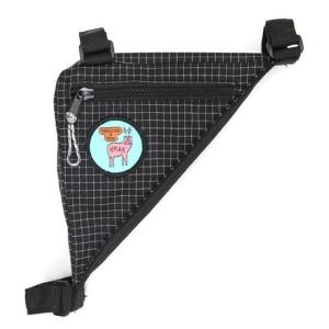 【KM4K カモシカ】PASS HUNTER BAG (ブラック)(ショルダーパッドになる自転車フレームバッグ)