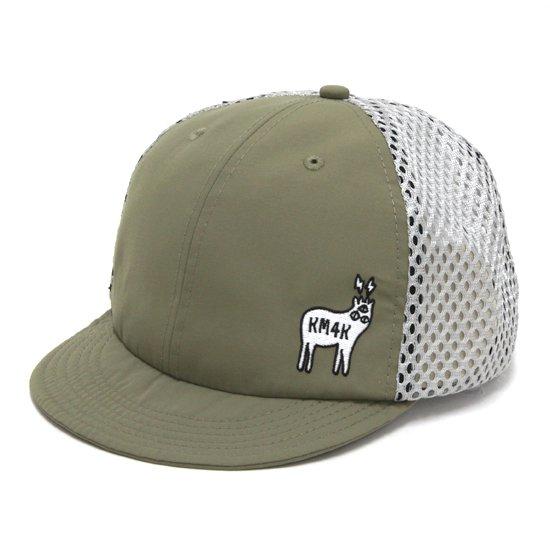 【KM4K カモシカ】TRAIL CAP 4 (SMOKE GREEN)(涼しいメッシュトレイルキャ...