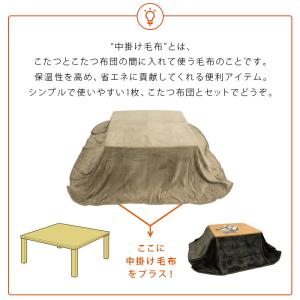 こたつ中掛け毛布 正方形 省スペース 160×...の詳細画像2