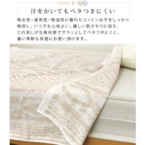 タオルケット シングル 綿100% ニット柄 ...の詳細画像3