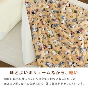 毛布 2枚合わせ毛布 ハーフケット スヌーピー...の詳細画像3
