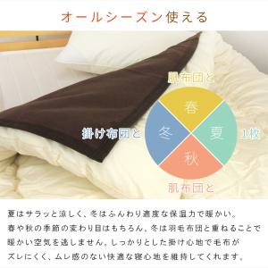 綿毛布 シングル エジプト綿 綿100% コッ...の詳細画像5