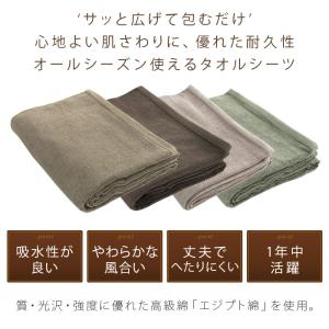 タオルシーツ ダブル エジプト綿100% シー...の詳細画像1