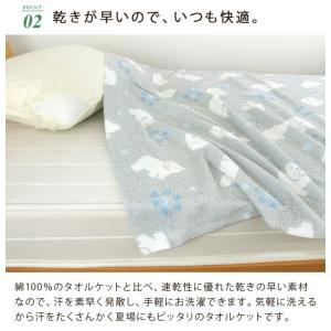 タオルケット シングル しろくま柄 140×1...の詳細画像3